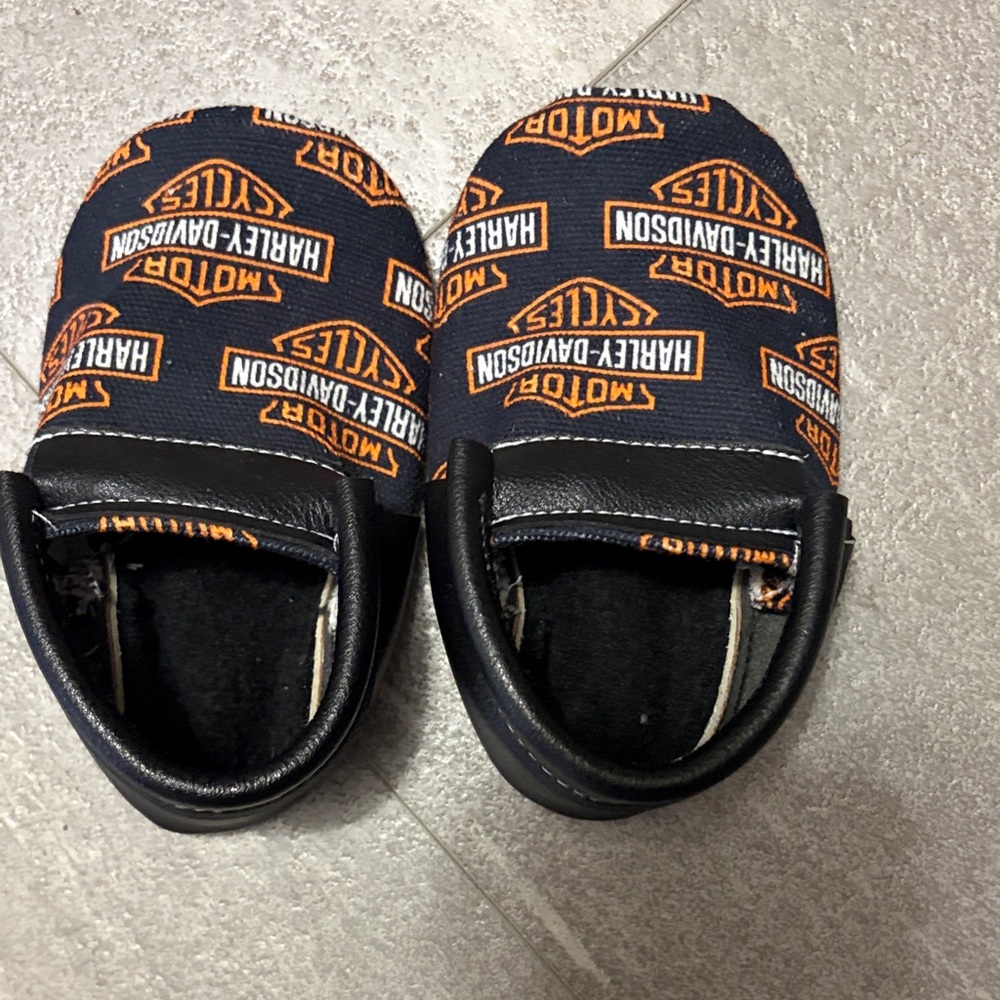 Harley-Davidson Kids Slippers - Black and Orange